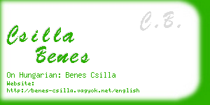 csilla benes business card